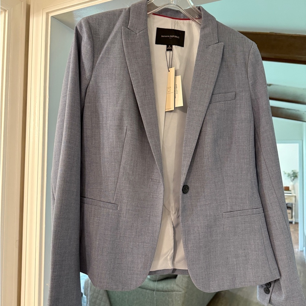 Banana Republic Light Blue/Gray Blazer